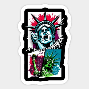 Statue of Liberty Comics Sticker